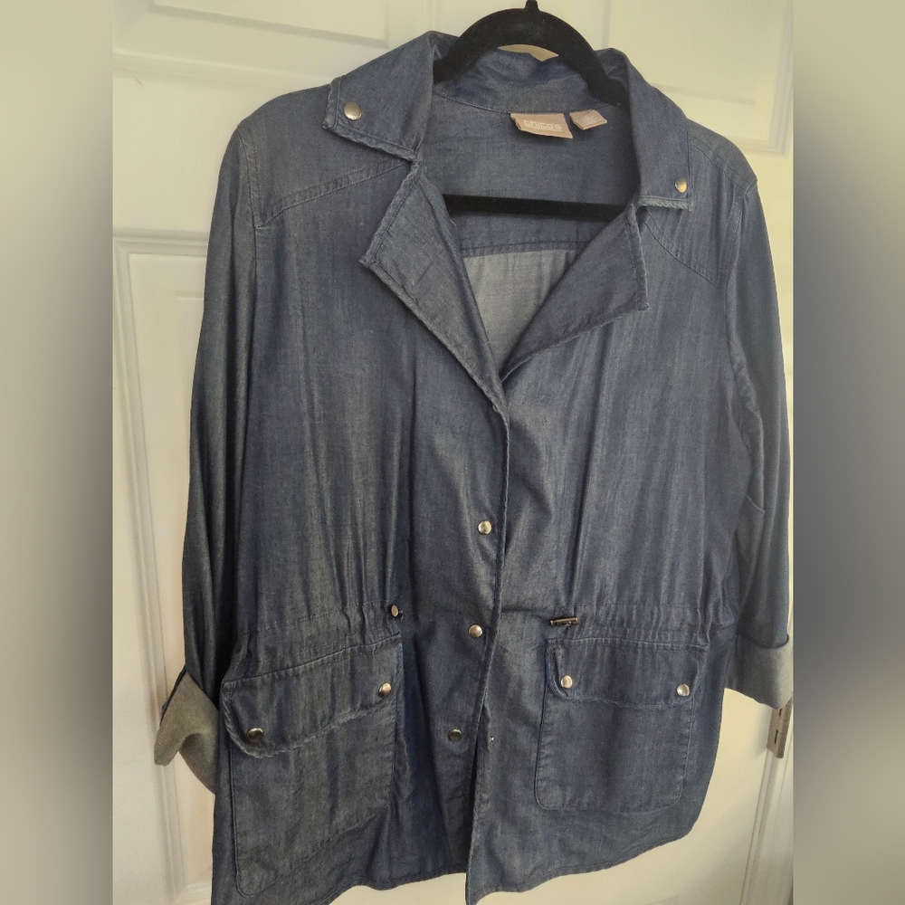 Chico's Dark Blue Jean Jacket